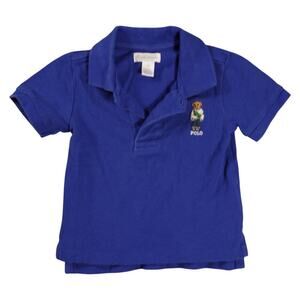 Ralph Lauren Polo Bear Baby Polo Shirt Blue 12M
